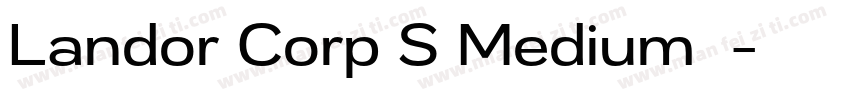 Landor Corp S Medium 中字体转换